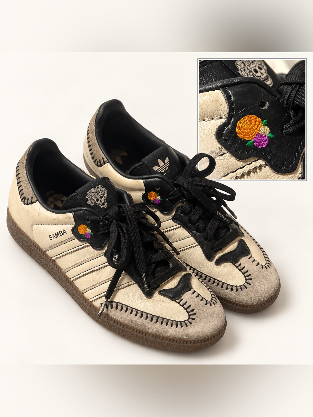 adidas Samba OG Día de Muertos Skeleton JI3931 Men’s 9.5 Day of the Dead